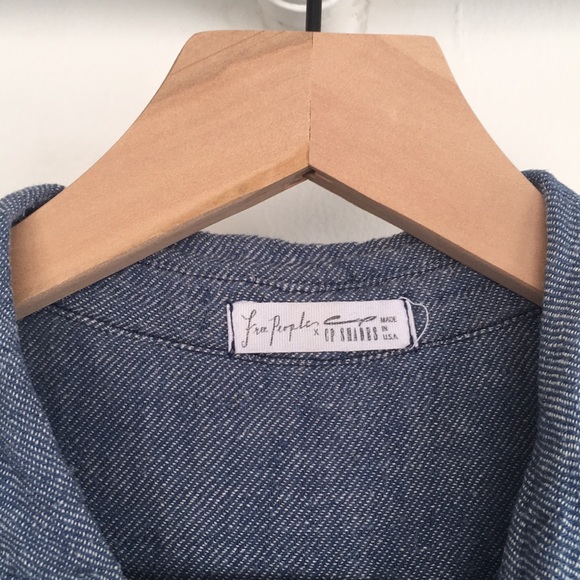 Free People CP Shades Denim Twill Cecelia Shirt - Picture 2 of 8